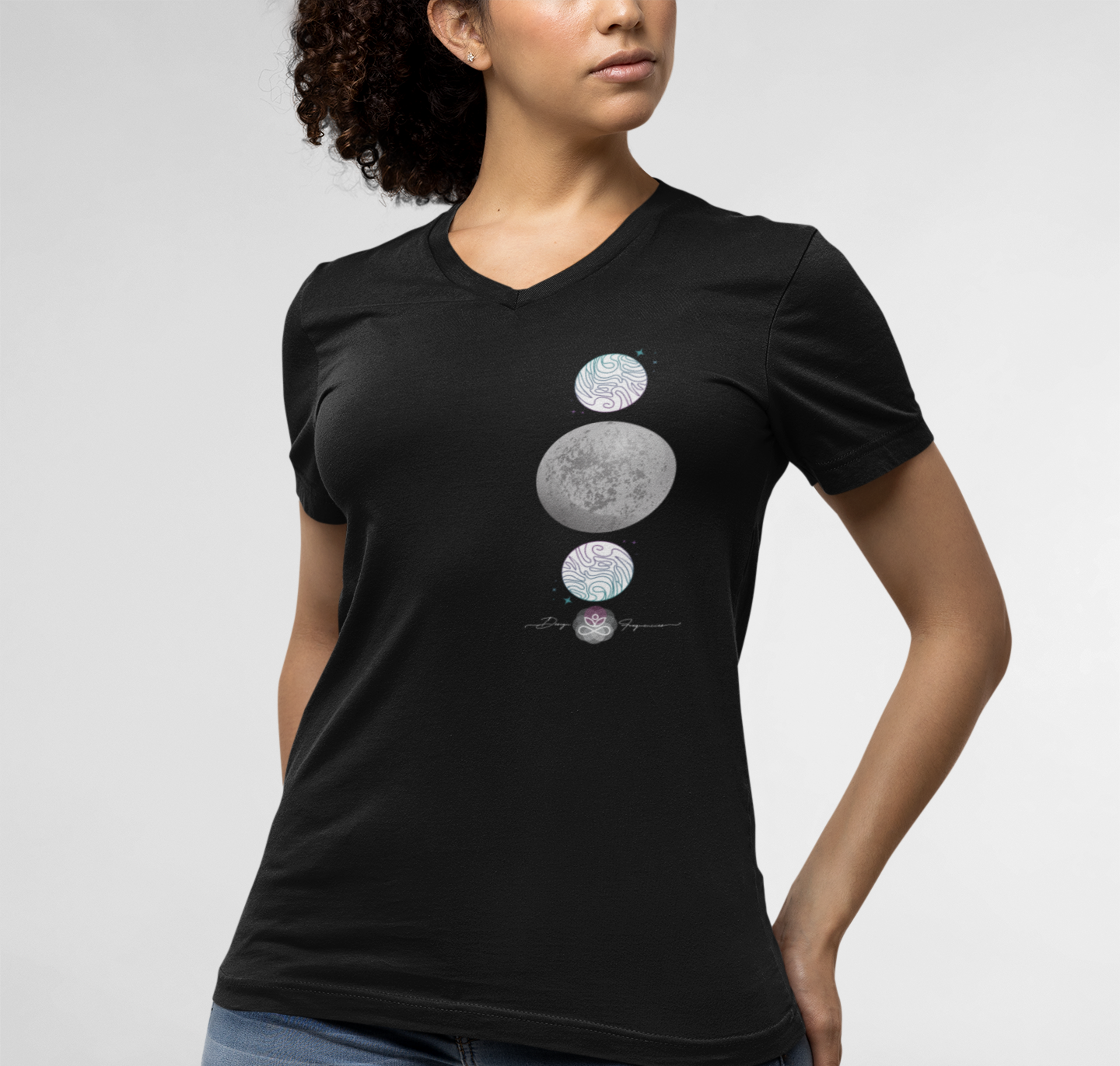 Reverencia III-Unisex Jersey Short Sleeve V-Neck Tee