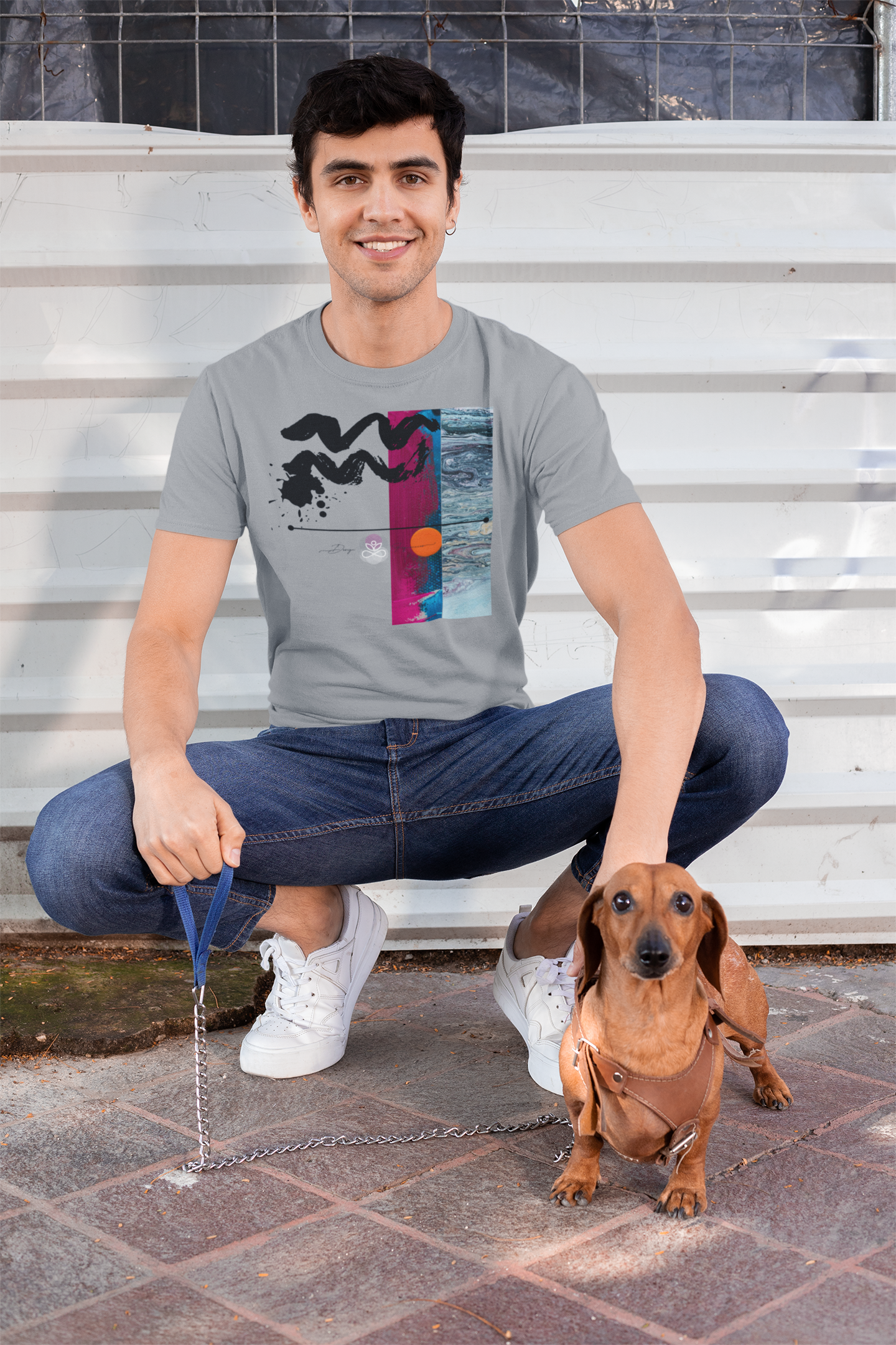 Abstract Zodiac Collection I- AQUARIUS ZODIAC SIGN-Unisex Jersey Short Sleeve Tee