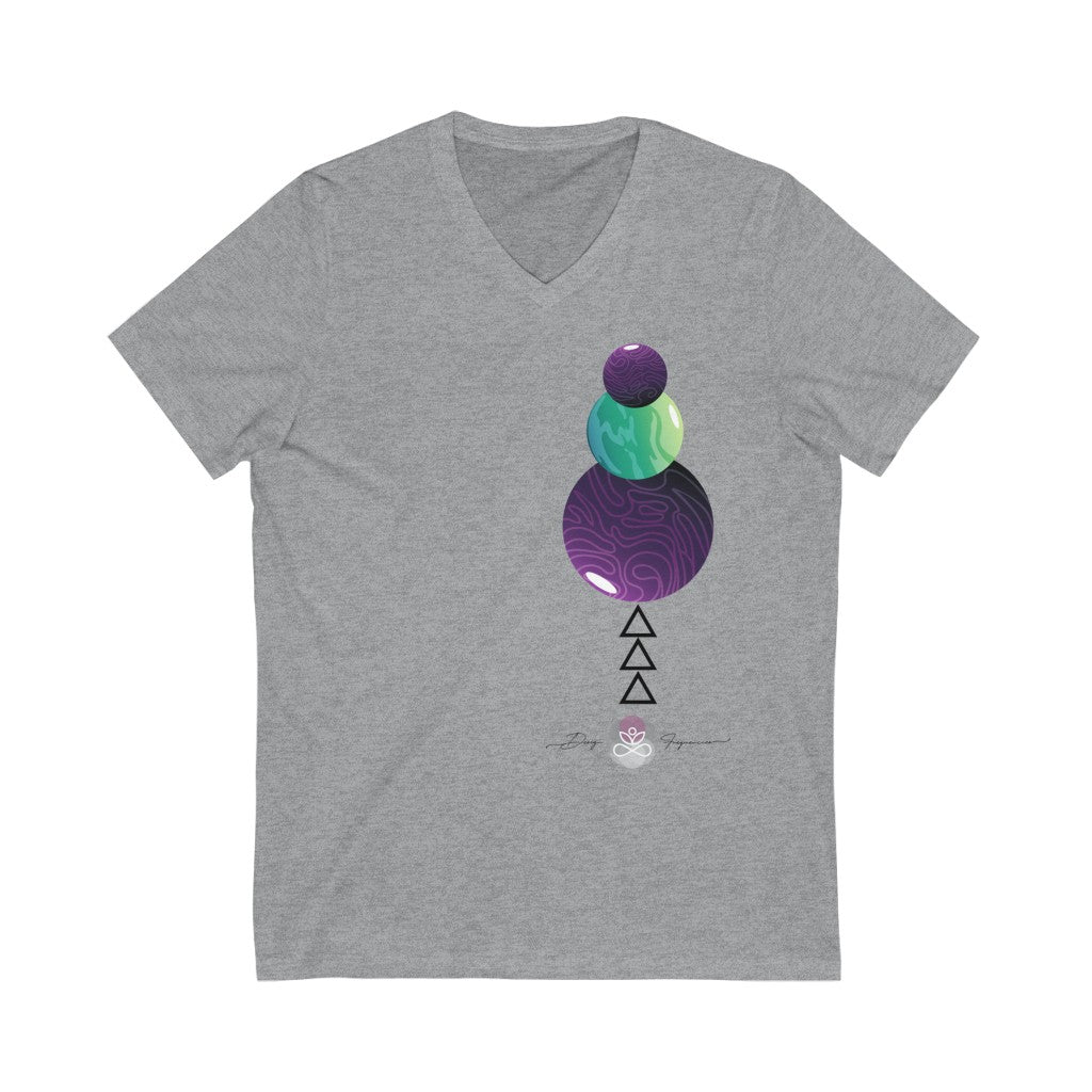 Reverencia II -Unisex Jersey Short Sleeve V-Neck Tee