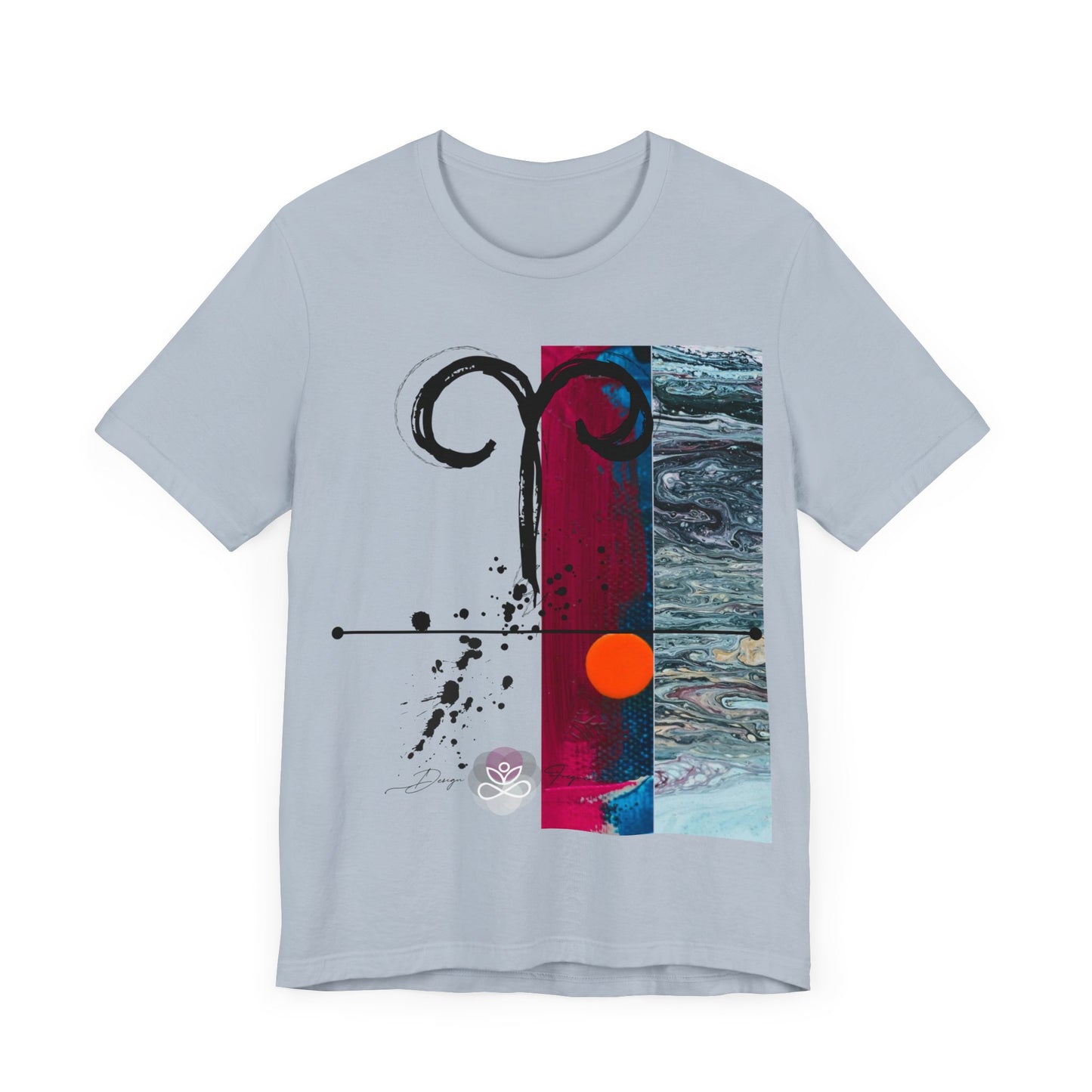 Abstract Zodiac Collection I- ARIES ZODIAC SIGN-Unisex Jersey Short Sleeve Tee