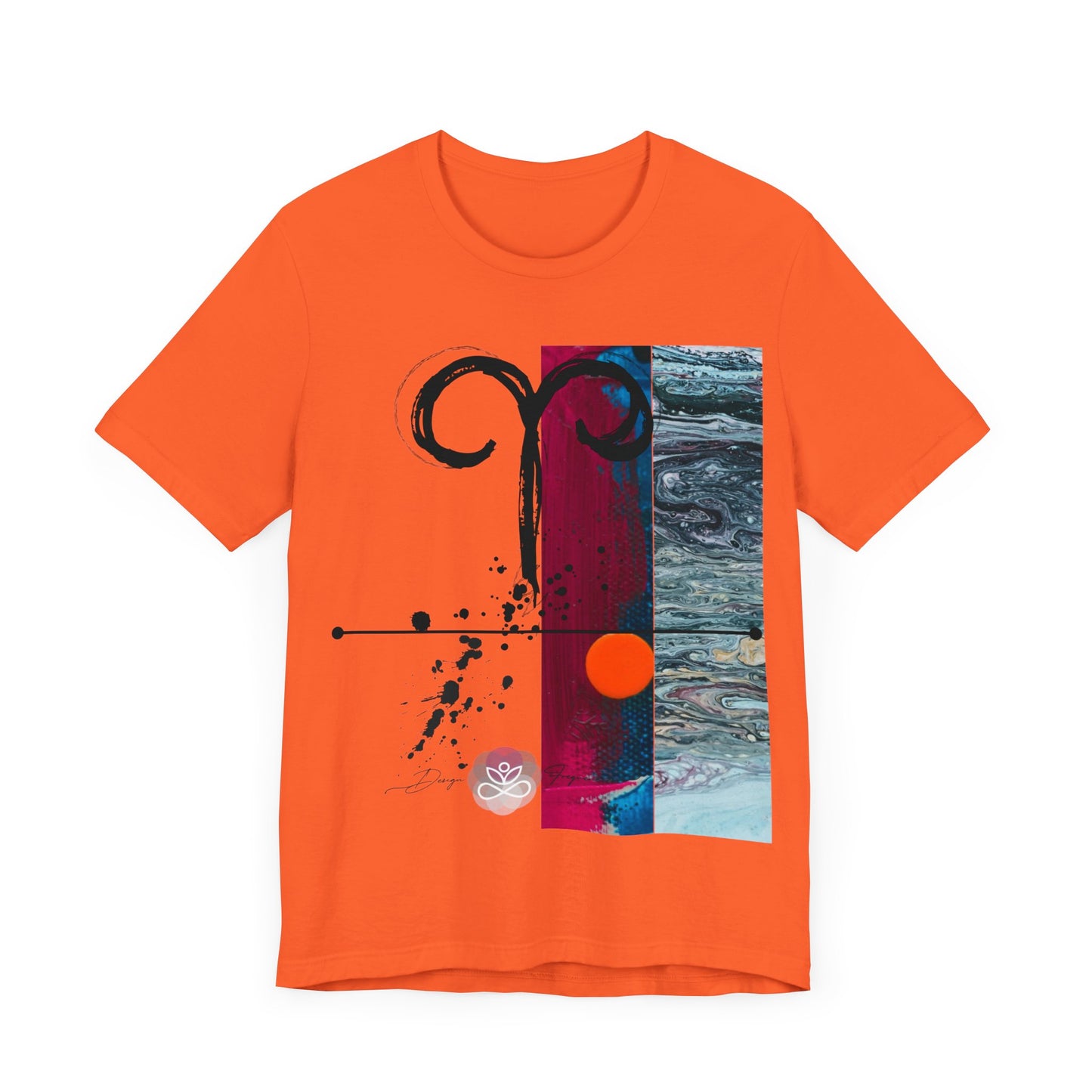 Abstract Zodiac Collection I- ARIES ZODIAC SIGN-Unisex Jersey Short Sleeve Tee