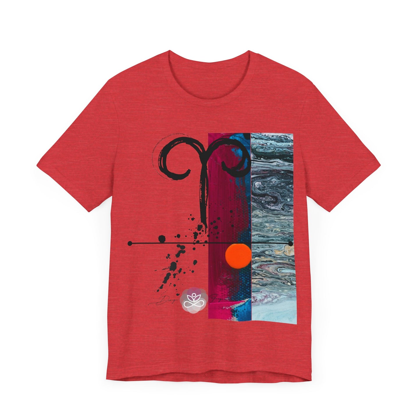 Abstract Zodiac Collection I- ARIES ZODIAC SIGN-Unisex Jersey Short Sleeve Tee