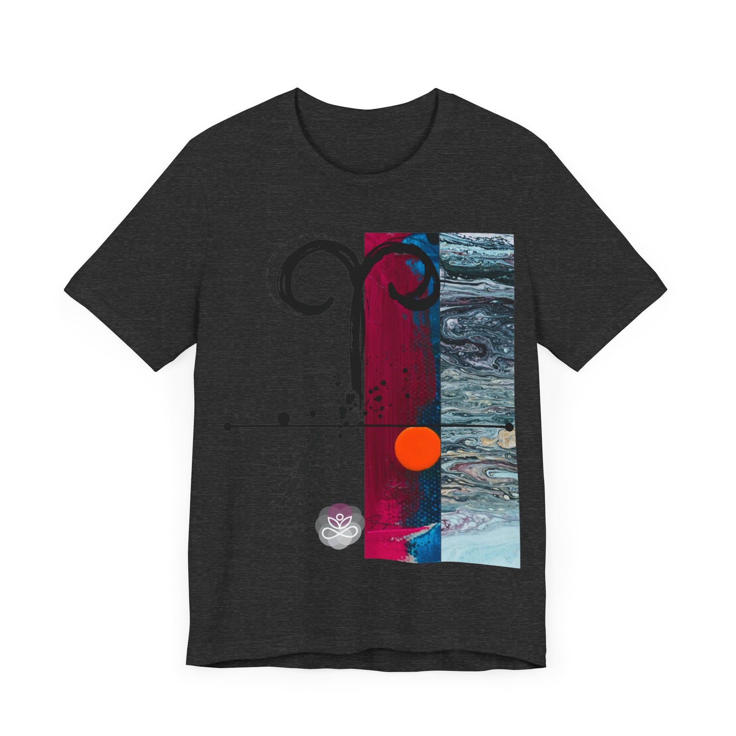 Abstract Zodiac Collection I- ARIES ZODIAC SIGN-Unisex Jersey Short Sleeve Tee
