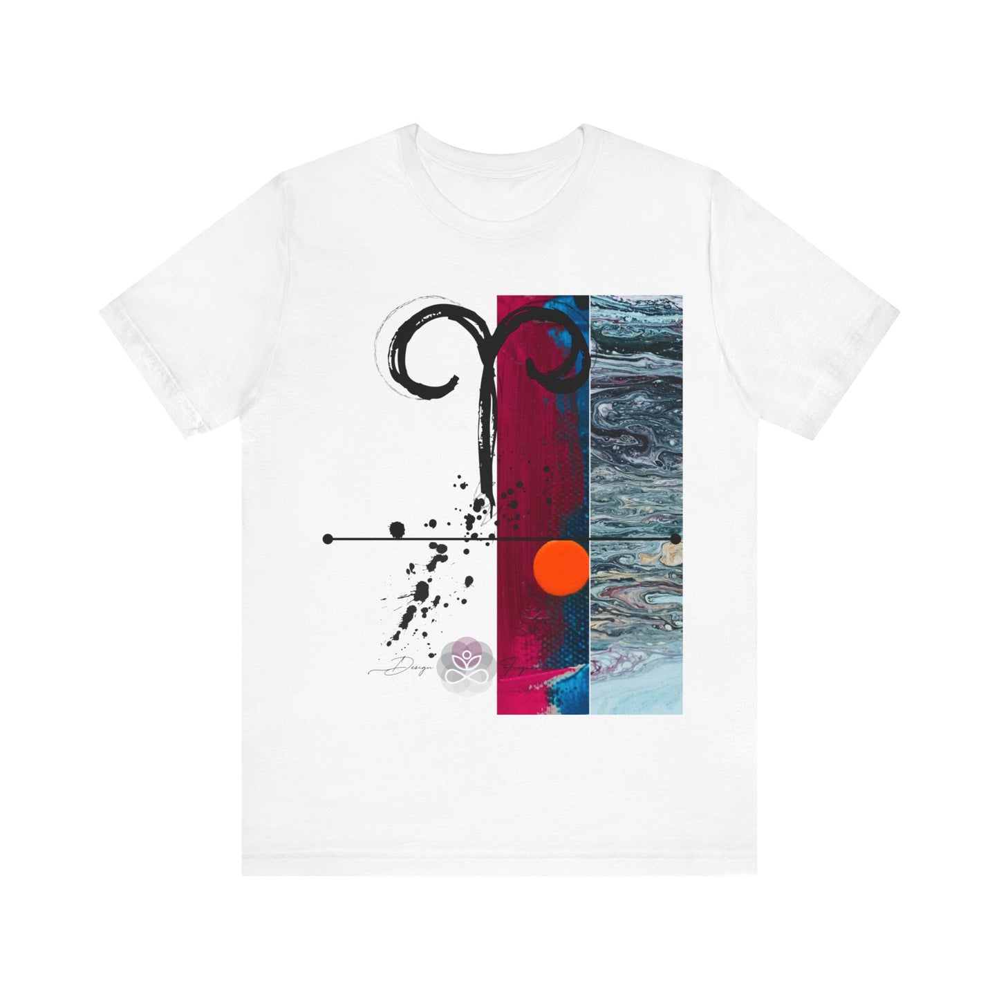 Abstract Zodiac Collection I- ARIES ZODIAC SIGN-Unisex Jersey Short Sleeve Tee
