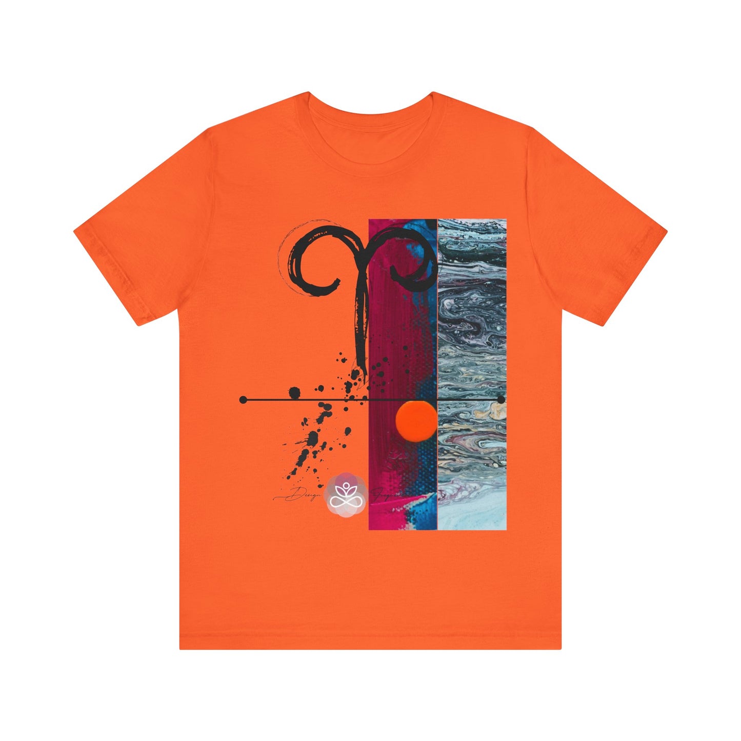 Abstract Zodiac Collection I- ARIES ZODIAC SIGN-Unisex Jersey Short Sleeve Tee