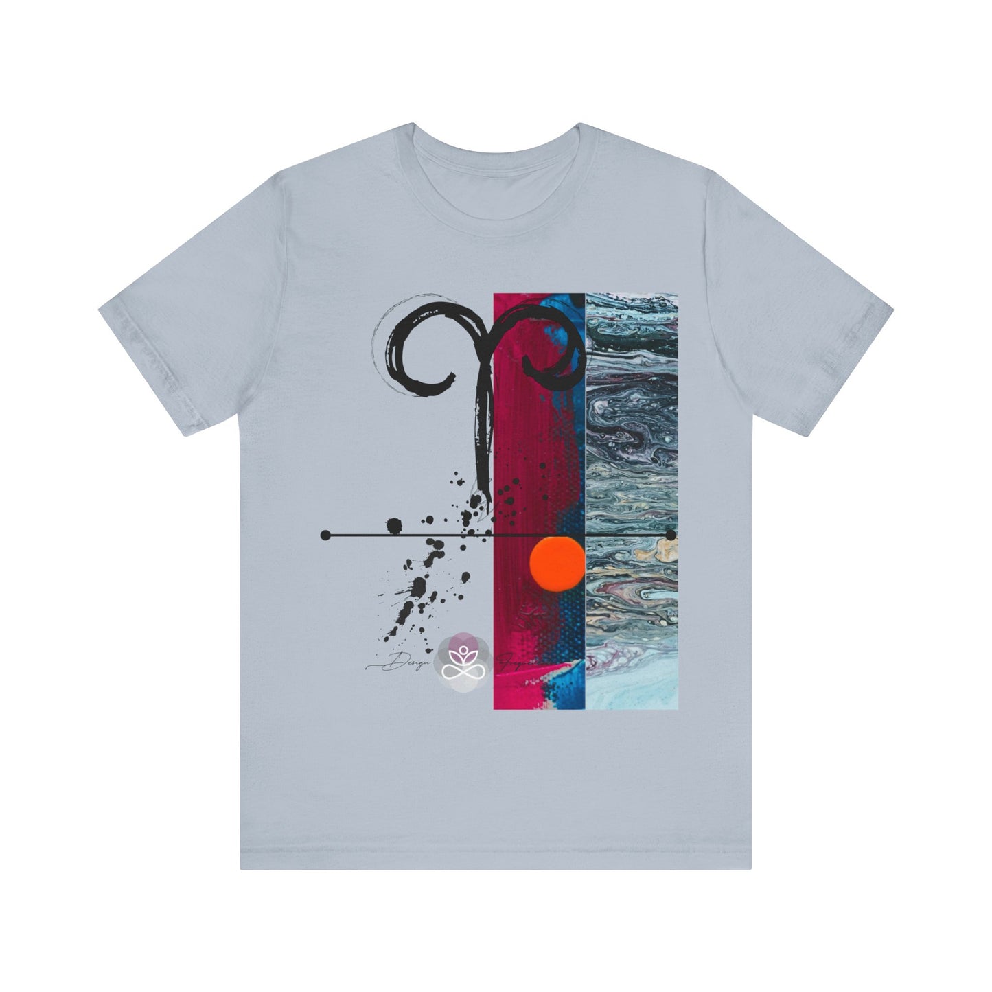 Abstract Zodiac Collection I- ARIES ZODIAC SIGN-Unisex Jersey Short Sleeve Tee