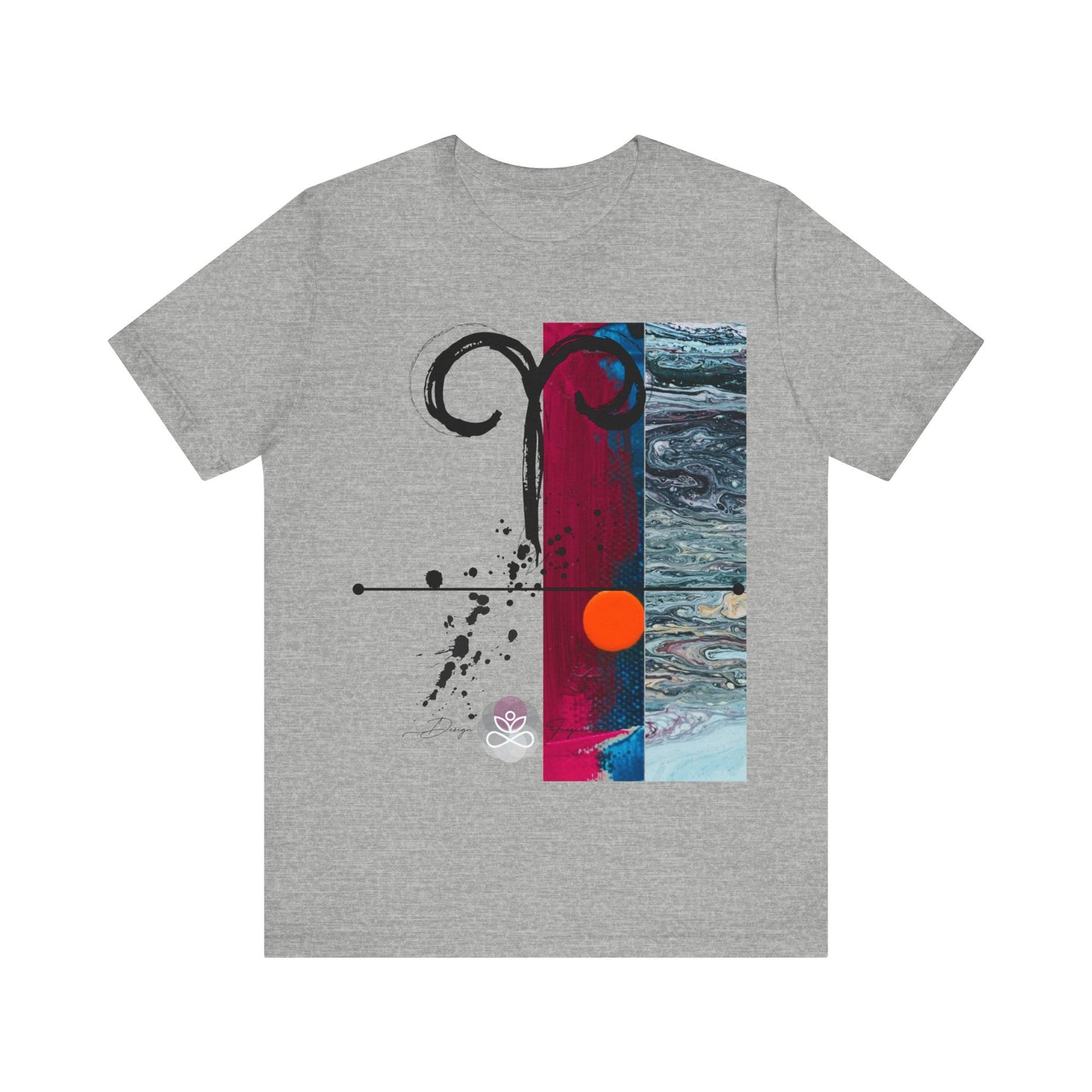 Abstract Zodiac Collection I- ARIES ZODIAC SIGN-Unisex Jersey Short Sleeve Tee