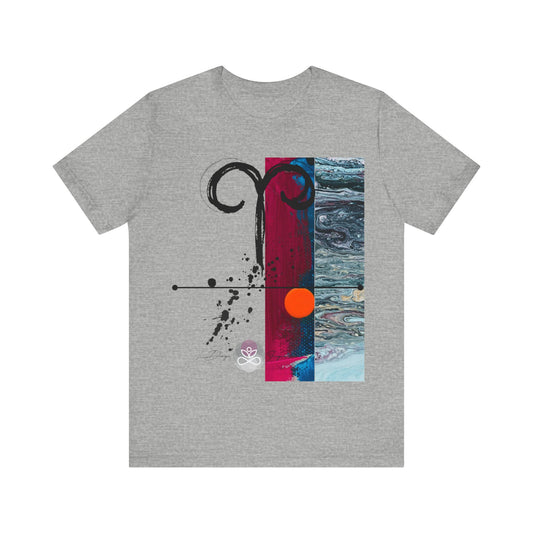 Abstract Zodiac Collection I- ARIES ZODIAC SIGN-Unisex Jersey Short Sleeve Tee