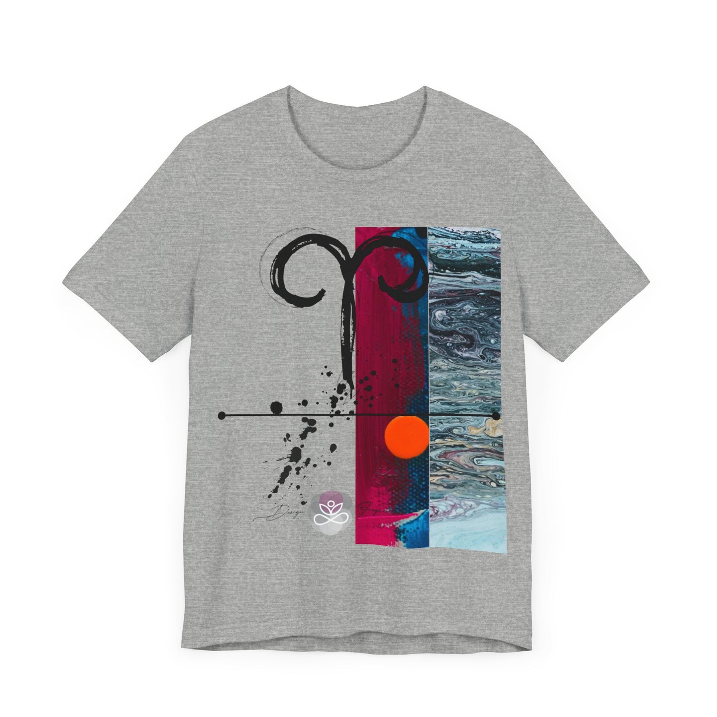 Abstract Zodiac Collection I- ARIES ZODIAC SIGN-Unisex Jersey Short Sleeve Tee