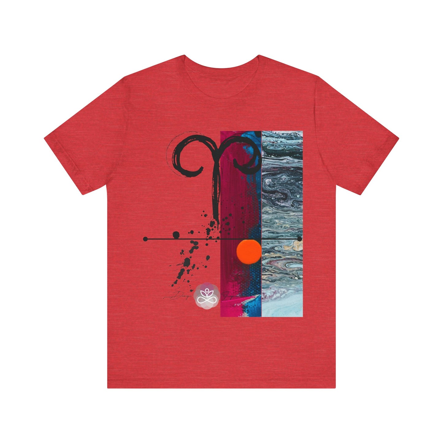 Abstract Zodiac Collection I- ARIES ZODIAC SIGN-Unisex Jersey Short Sleeve Tee
