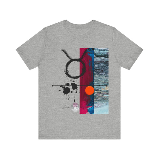Abstract Zodiac Collection I- TAURUS ZODIAC SIGN- Unisex Jersey Short Sleeve Tee
