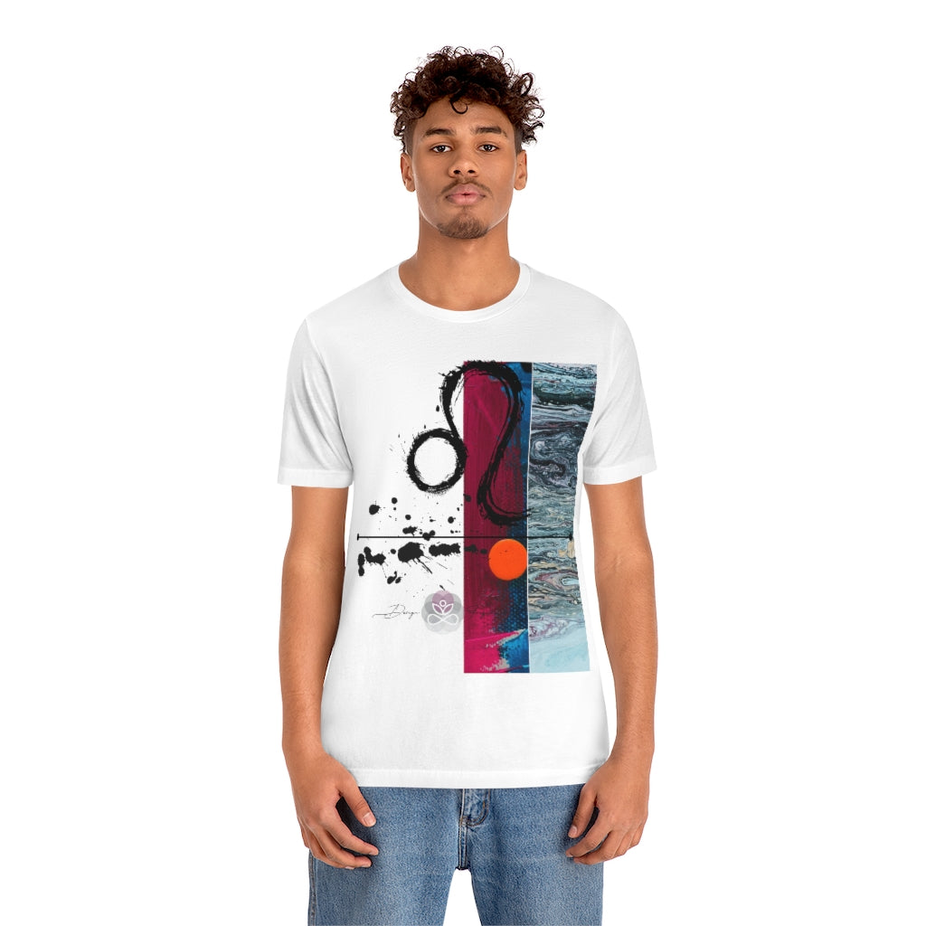 Abstract Zodiac Collection I- LEO ZODIAC SIGN-Unisex Jersey Short Sleeve Tee