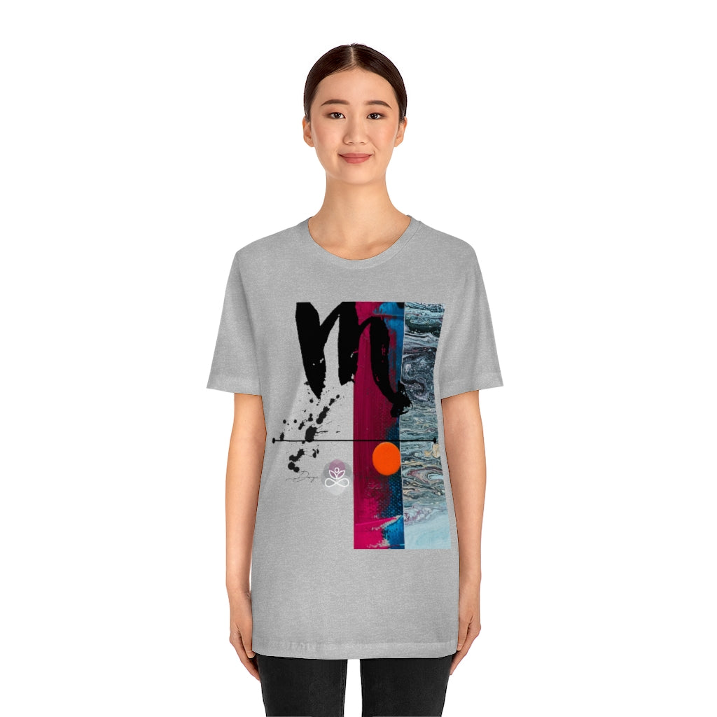 Abstract Zodiac Collection I- SCORPIO ZODIAC SIGN-Unisex Jersey Short Sleeve Tee