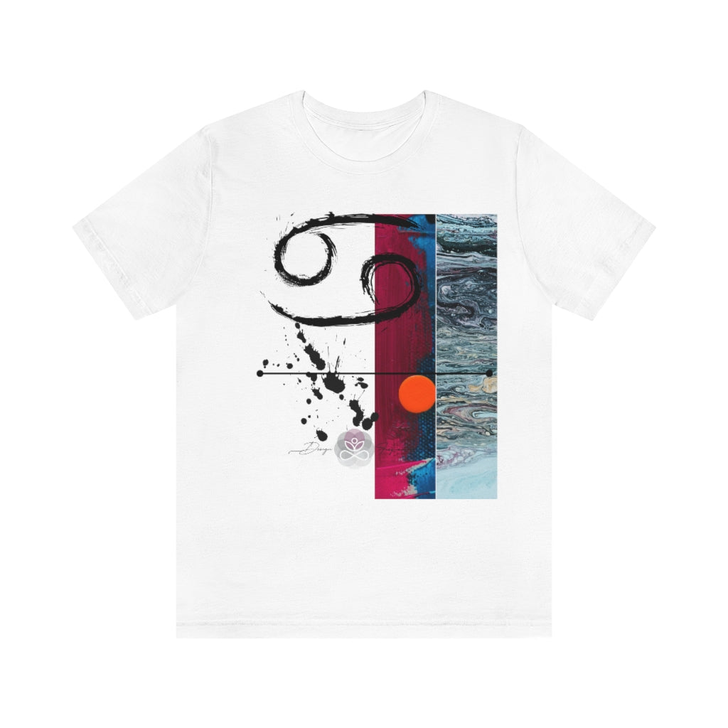 Abstract Zodiac Collection I- CANCER ZODIAC SIGN-Unisex Jersey Short Sleeve Tee