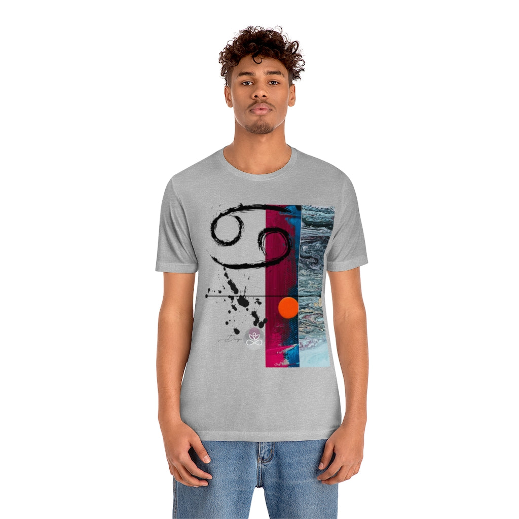 Abstract Zodiac Collection I- CANCER ZODIAC SIGN-Unisex Jersey Short Sleeve Tee