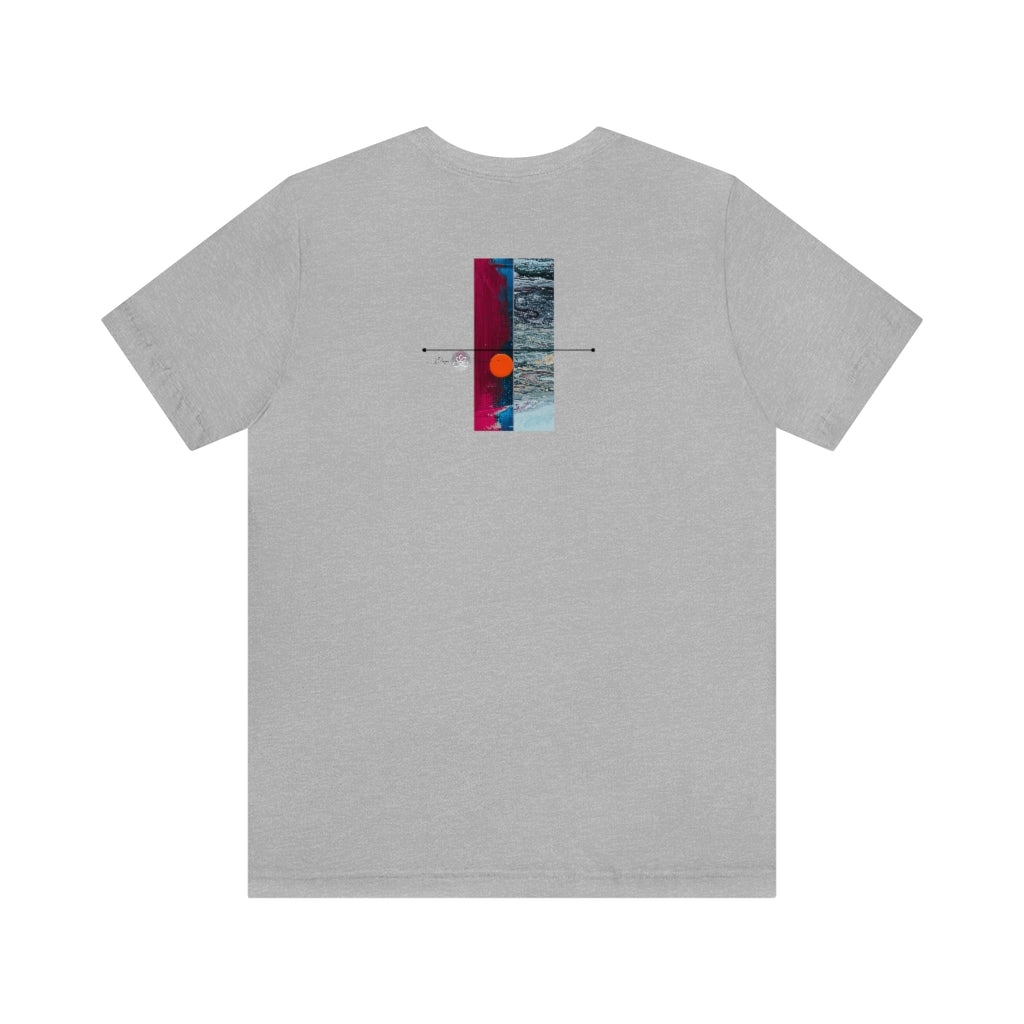 Abstract Zodiac Collection I- LEO ZODIAC SIGN-Unisex Jersey Short Sleeve Tee